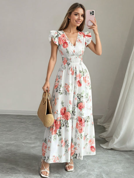Floral Ruffle Tiered Maxi Dress